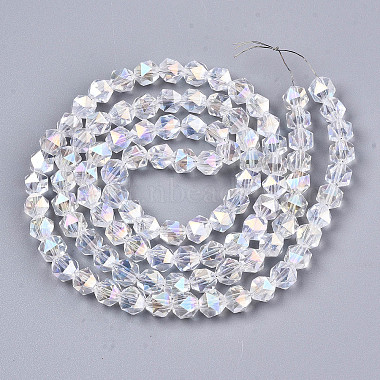 Electroplate Transparent Glass Beads Strands(X-EGLA-T019-06L)-2