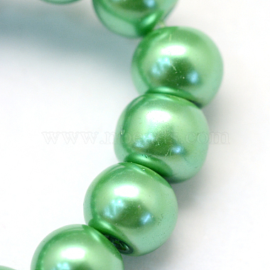 Baking Painted Pearlized Glass Pearl Round Bead Strands(HY-Q003-4mm-69)-3