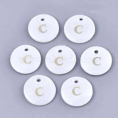Natural White Shell Mother of Pearl Shell Charms(X-SSHEL-N036-053C)-2