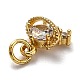 Brass Micro Pave Cubic Zirconia Charms(ZIRC-H119-10G)-3