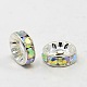 Brass Grade A Rhinestone Spacer Beads(RSB039NF-02)-1