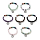 Natural Mixed Gemstone Round Beaded Chakra Stretch Bracelets(BJEW-K251-01)-1