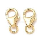 1/20 14K Gold Filled Lobster Claw Clasps, Yellow Gold Filled , Real 14K Gold Filled, 10x7x2.5mm, Hole: 2.4mm(KK-NH0011-01B-G)