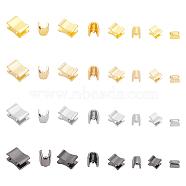 BENECREAT Brass Zipper Top Stops, Replacement Zipper Accessories, Mixed Color, 48sets/box(FIND-BC0001-56)