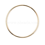 Iron Bag Handles, for Handmade Bag Handbags Purse Handles Replacement, Round Ring, Light Gold, 13.5x0.45cm, Inner Diameter: 12.55cm(FIND-WH0117-96A-LG)