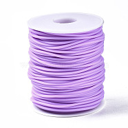 Hollow Pipe PVC Tubular Synthetic Rubber Cord, Wrapped Around White Plastic Spool, Medium Purple, 3mm, Hole: 1.5mm, about 27.34 yards(25m)/roll(RCOR-R007-3mm-23)