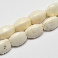 Triangle Natural Magnesite Beads Strands, Creamy White, 12x9x9mm, Hole: 1mm, about 33pcs/strand, 15.7 inch(G-M138-28)