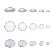 Transparent Glass Cabochons Sets, Half Round/Dome, Clear, 10~25x3.5~7mm, 50pcs/set(GGLA-YW0001-02)