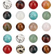 Natural & Synthetic Gemstone Round Beads, No Hole/Undrilled, Mixed Dyed and Undyed, 10.5mm, about 20pcs/box(G-NB0003-86B)