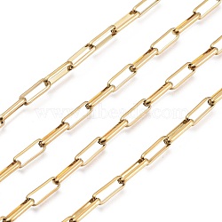 3.28 Feet 304 Stainless Steel Box Chains, Unwelded, Golden, Linkk: 10x3.5x1.5mm(X-CHS-M001-03G)