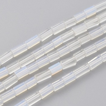Opalite Beads Strands, Cuboid, 3.5~6x2.2x2.2mm, Hole: 0.9mm, about 79~83pcs/strand, 15.04~15.24 inch(38.2~38.7cm)