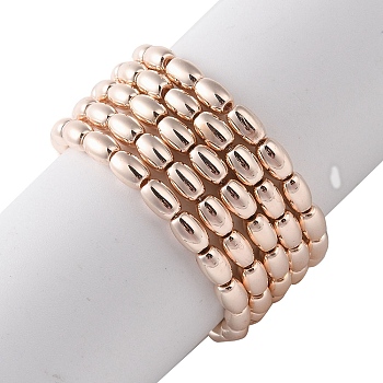 Electroplate Beads Strands, Oval, PeachPuff, 4.5x3mm, Hole: 0.8mm, about 94~99pcs/strand, 16.93~18.11''(43~46cm)