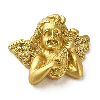 Opaque Resin Cabochons, Angel, Gold, 28x33x10.5mm