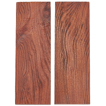 Unfinished Blank Wood, for DIY Crafts Knife Handle, Rectangle, Camel, 12~12.1x4x1cm