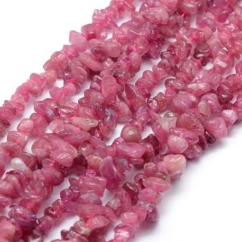 Natural Tourmaline Beads Strands, Chip, 3~5mm, Hole: 0.6mm, about 15.5~16 inch(39~40cm)