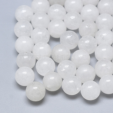 8mm Round White Jade Beads