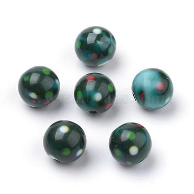 10mm DarkSlateGray Round Acrylic Beads
