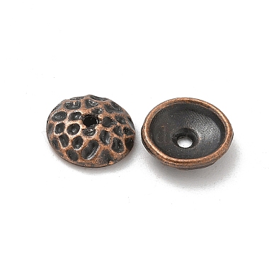 Rose Gold Flat Round Alloy Spacer Beads