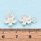 925 Sterling Silver Flower Charms(STER-T009-06S)-4