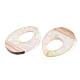 Transparent Resin & White Wood Pendants(RESI-N039-28)-2