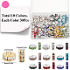 SOFPLATE 300pcs 10 Colors Brass Rhinestone Spacer Beads(RB-SP001-07A)-2