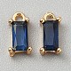 Golden Plated Brass Cubic Zirconia Charms(ZIRC-WH0015-01G-04)-1