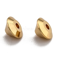 Brass Beads, Long-Lasting Plated, Circular Cone, Real 24K Gold Plated, 7x4mm, Hole: 1.5mm(KK-H759-03B-G)