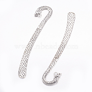 Tibetan Style Alloy Bookmarks, Lead Free and Cadmium Free, Antique Silver, 123x26x2.5mm, Hole: 3.5mm(LF10056Y)