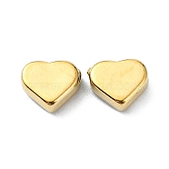 Ion Plating(IP) 304 Stainless Steel Beads, Heart, Real 18K Gold Plated, 6x7x3mm, Hole: 1.4mm(STAS-C089-02C-G)