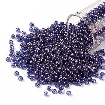 TOHO Round Seed Beads, Japanese Seed Beads, (328) Gold Luster Moon Shadow, 8/0, 3mm, Hole: 1mm, about 222pcs/bottle, 10g/bottle