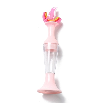 Standable Vase Plastic Diamond Painting Point Drill Pen, Able to Hold Diamond, Diamond Painting Tools, with Dolphin Ornament, Pink, 145x40mm, Inner Diameter: 20.5mm, Hole: 1.8mm