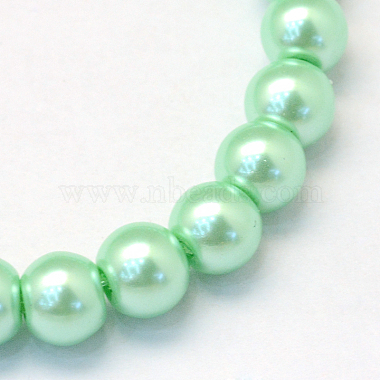 Baking Painted Pearlized Glass Pearl Round Bead Strands(X-HY-Q330-8mm-63)-2