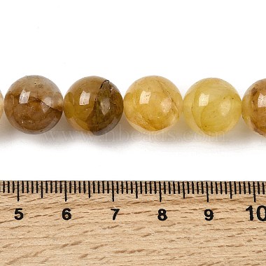 Natural Yellow Hematoid Quartz Beads Strands(G-K365-D01-12mm)-5