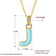 Fashion Tin Alloy Enamel Initial Pendant Necklaces(NJEW-BB20973-J)-6