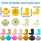 SUNNYCLUE 14Pcs 14 Style Silicone Beads(SIL-SC0001-22)-2