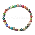 Natural Imperial Jasper Round Beaded Stretch Bracelets for Men Women, Beads: 6mm, Inner Diameter: 2-3/8 inch(5.9cm)(BJEW-JB12570-01)