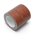 Non-woven Fabrics Imitation Wood Grain Adhesive Tape, Walnutwood Grain Repair Tape Patch, Flat, Saddle Brown, 57mm, about 4.57m/roll(DIY-WH0001-71A)