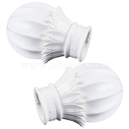 Plastic Curtain Rod Heads, Round Drapery Pole Finials, White, 93x66mm, Hole: 27.5x29mm(FIND-WH0417-41B)