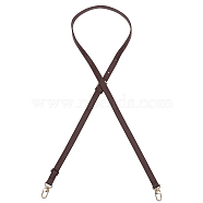 Adjustable PU Leather Bag Straps, with Alloy Swivel Clasps, Coconut Brown, 105~120.8x1.5x0.45cm(FIND-WH0111-403A)