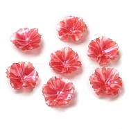Flower Bead Cap, for DIY Jewelry Making, Red, 27~29x7~9mm, Hole: 0.9~1mm(SACR-C002-04A)