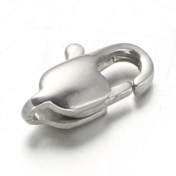 304 Stainless Steel Lobster Claw Clasps, Stainless Steel Color, 9x5x3mm, Hole: 1mm