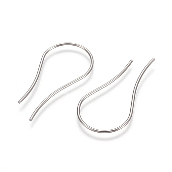 304 Stainless Steel Earring Hooks, Ear Wire, Stainless Steel Color, 30x0.8mm, 20 Gauge