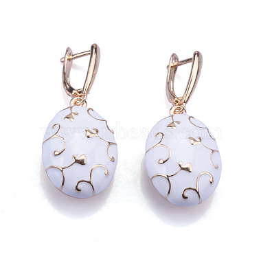Alloy Enamel Hoop Earrings(FS-WGC03FD-03)-1