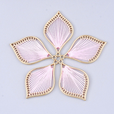Golden Pink Leaf Cotton Pendants