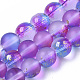 Frosted Spray Painted Glass Beads Strands(X-GLAA-N035-03C-C03)-1