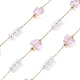 Handmade Glass Butterfly and ABS Plastic Imitation Pearl Beaded Chains(CHC-R135-15G)-1