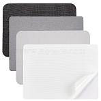 4Pcs 4 Colors Self Adhesive Linen Fabric, Repair Patch, for Sofas, Couch, Furniture, Drivers Seat, Rectangle, Mixed Color, 28x20.4x0.08cm, 1pc/color(DIY-CP0011-28)