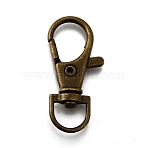 Alloy Swivel Clasps, with Lobster Claw Clasps, Antique Bronze, 34.5x15x5.5mm(FIND-Q003-01AB)