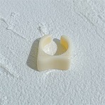 Summer Resin Cuff Rings for Women, Rectangle, Cornsilk, Inner Diameter: 17mm(WG17B75-01)