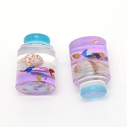 Plastic Cabochons, Bottle, Violet, 21.4x14mm(KY-WH0020-90C)